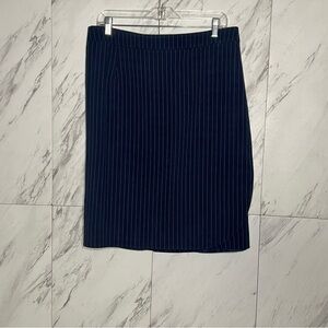 Jessica London Navy Pinstripe Pencil Skirt SZ 22